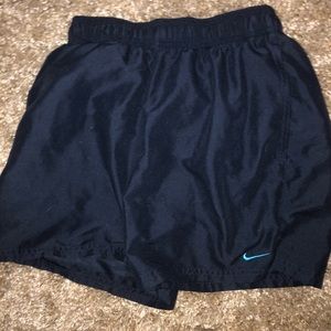 Blue nike running shorts
